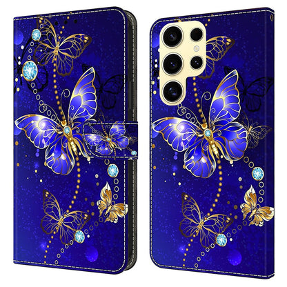 For Samsung Galaxy S25 Ultra Case 3D Pattern PU Leather Wallet Phone Cover with Stand