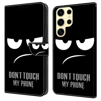 For Samsung Galaxy S25 Ultra Case Magnetic Clasp 3D Pattern Leather Wallet Phone Cover