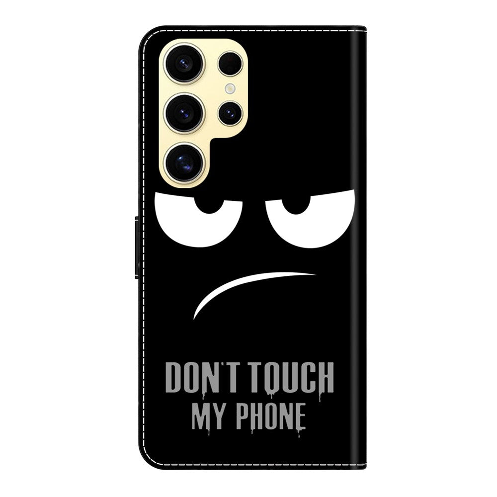 For Samsung Galaxy S25 Ultra Case Magnetic Clasp 3D Pattern Leather Wallet Phone Cover