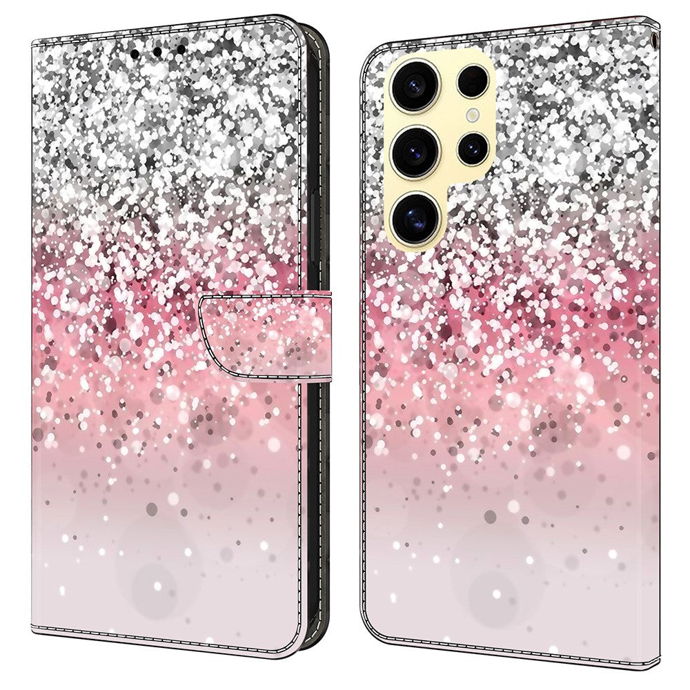 For Samsung Galaxy S25 Ultra Case Magnetic Clasp 3D Pattern Leather Wallet Phone Cover