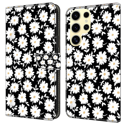 For Samsung Galaxy S25 Ultra Case Magnetic Clasp 3D Pattern Leather Wallet Phone Cover