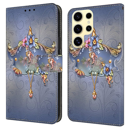 For Samsung Galaxy S25 Ultra Case PU Leather Wallet Phone Cover with Stand