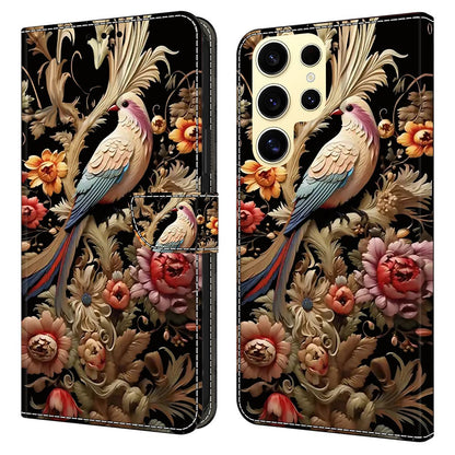 For Samsung Galaxy S25 Ultra Case PU Leather Wallet Phone Cover with Stand