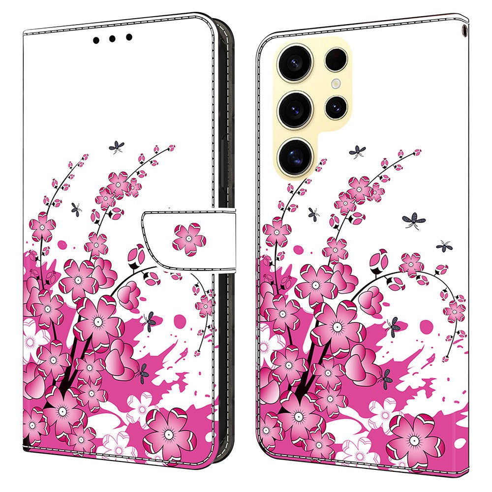 For Samsung Galaxy S25 Ultra Case PU Leather Wallet Phone Cover with Stand