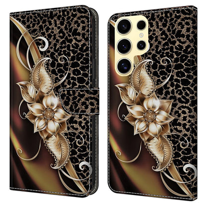 For Samsung Galaxy S25 Ultra Case PU Leather Wallet Phone Cover with Stand