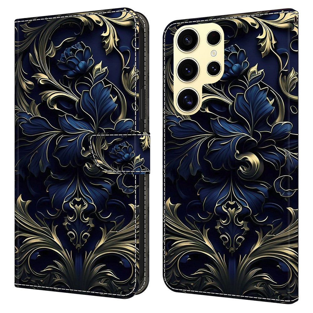 For Samsung Galaxy S25 Ultra Case PU Leather Wallet Phone Cover with Stand