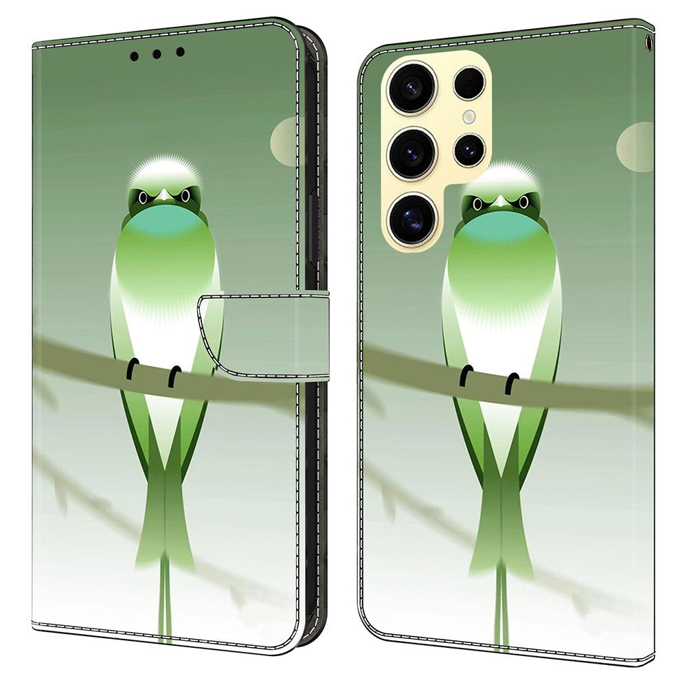 For Samsung Galaxy S25 Ultra Case PU Leather Wallet Phone Cover with Stand