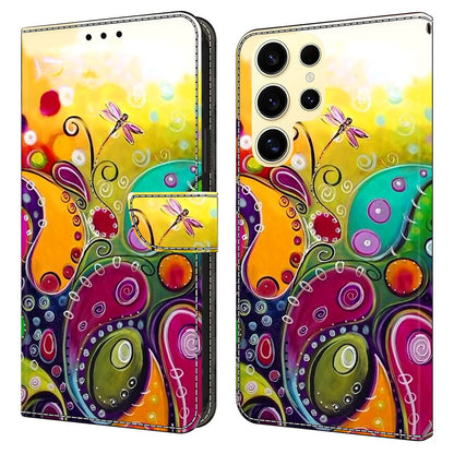 For Samsung Galaxy S25 Ultra Case PU Leather Wallet Phone Cover with Stand