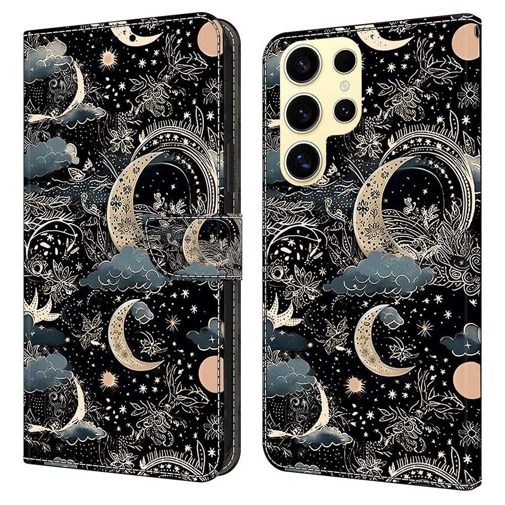 For Samsung Galaxy S25 Ultra Case PU Leather Wallet Phone Cover with Stand