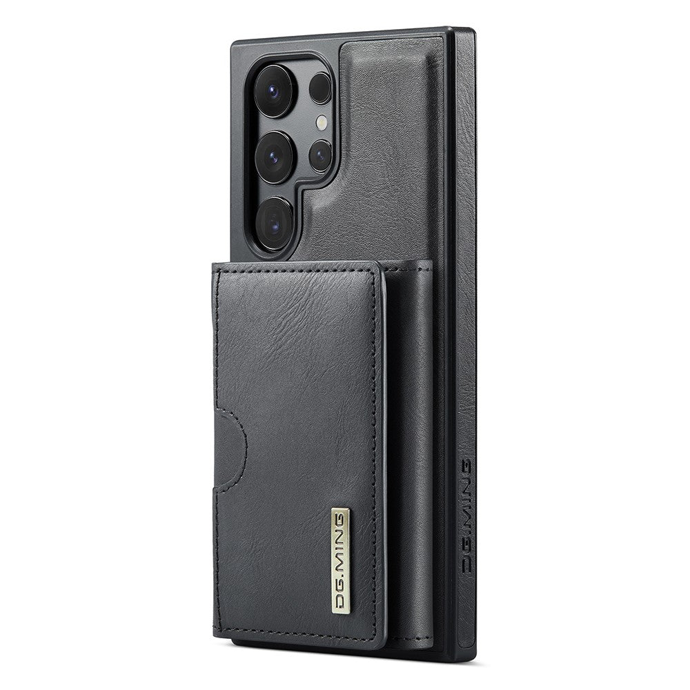 DG.MING M6 Series For Samsung Galaxy S25 Ultra Case Magnetic Wallet PU+PC+TPU Phone Cover