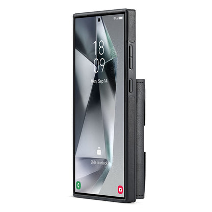 DG.MING M6 Series For Samsung Galaxy S25 Ultra Case Magnetic Wallet PU+PC+TPU Phone Cover