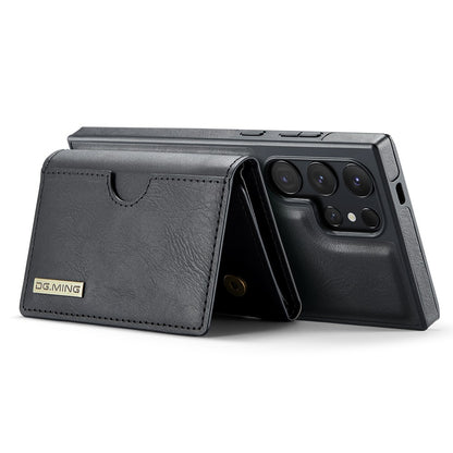 DG.MING M6 Series For Samsung Galaxy S25 Ultra Case Magnetic Wallet PU+PC+TPU Phone Cover