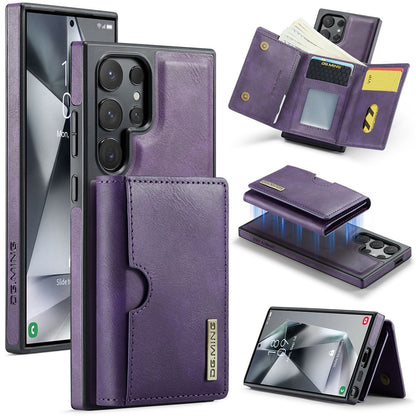 DG.MING M6 Series For Samsung Galaxy S25 Ultra Case Magnetic Wallet PU+PC+TPU Phone Cover