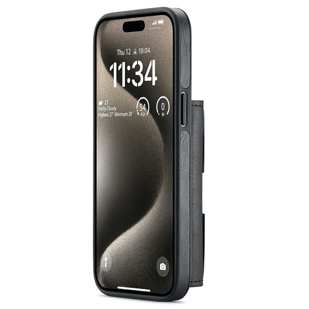 DG.MING M6 Series For iPhone 14 Pro Case Magnetic Wallet PU+PC+TPU Phone Cover