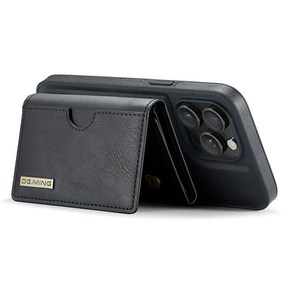 DG.MING M6 Series For iPhone 14 Pro Case Magnetic Wallet PU+PC+TPU Phone Cover