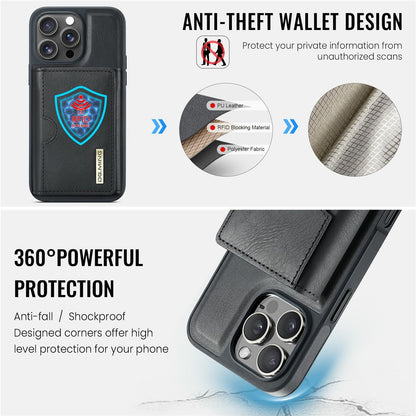 DG.MING M6 Series For iPhone 14 Pro Case Magnetic Wallet PU+PC+TPU Phone Cover