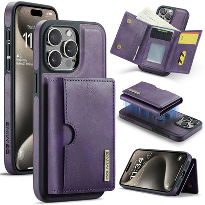 DG.MING M6 Series For iPhone 14 Pro Case Magnetic Wallet PU+PC+TPU Phone Cover