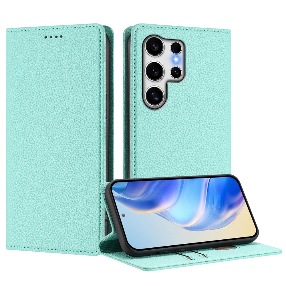 For Samsung Galaxy S25 Ultra Wallet Case RFID Blocking Litchi Texture Leather Mobile Cover