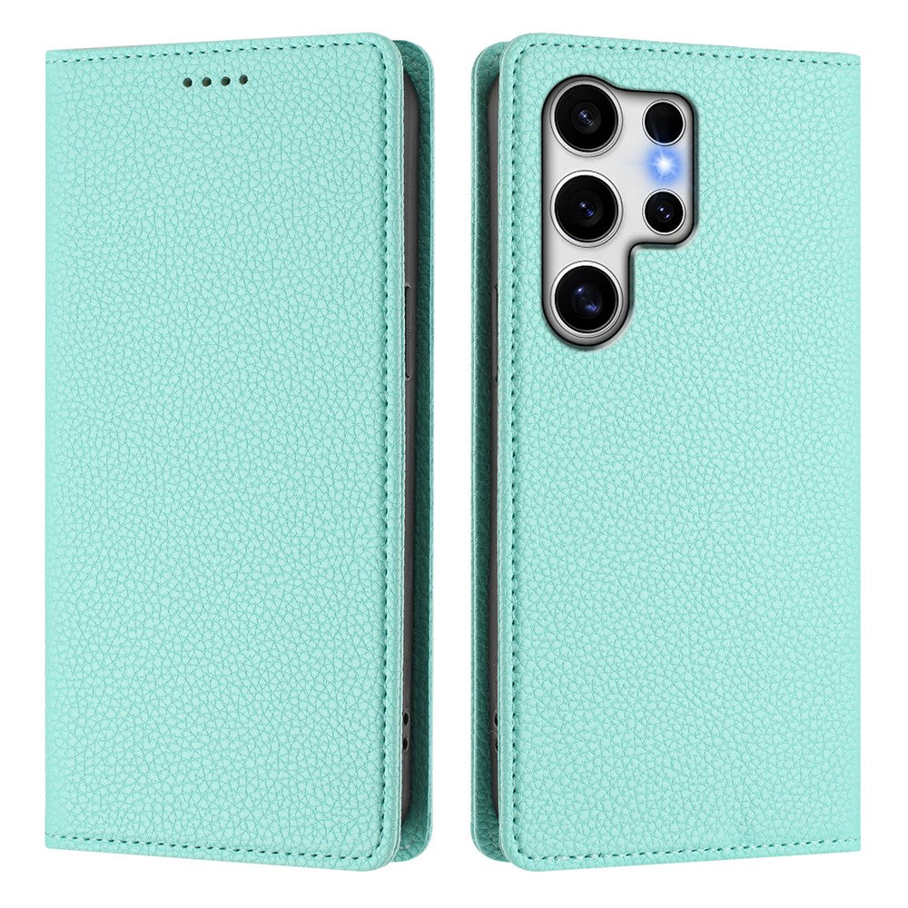 For Samsung Galaxy S25 Ultra Wallet Case RFID Blocking Litchi Texture Leather Mobile Cover