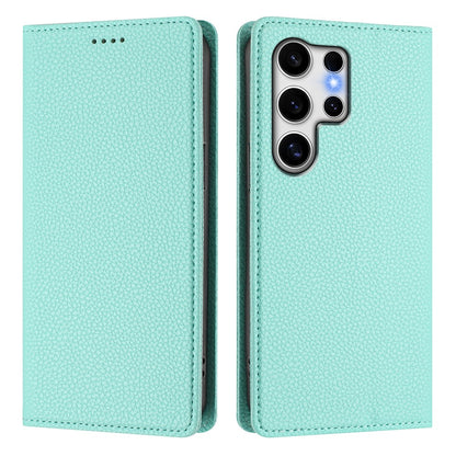 For Samsung Galaxy S25 Ultra Wallet Case RFID Blocking Litchi Texture Leather Mobile Cover
