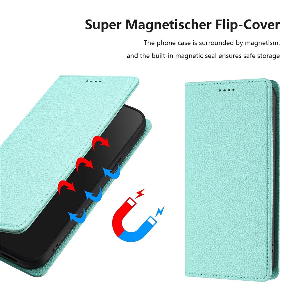 For Samsung Galaxy S25 Ultra Wallet Case RFID Blocking Litchi Texture Leather Mobile Cover