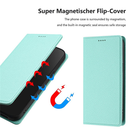 For Samsung Galaxy S25 Ultra Wallet Case RFID Blocking Litchi Texture Leather Mobile Cover