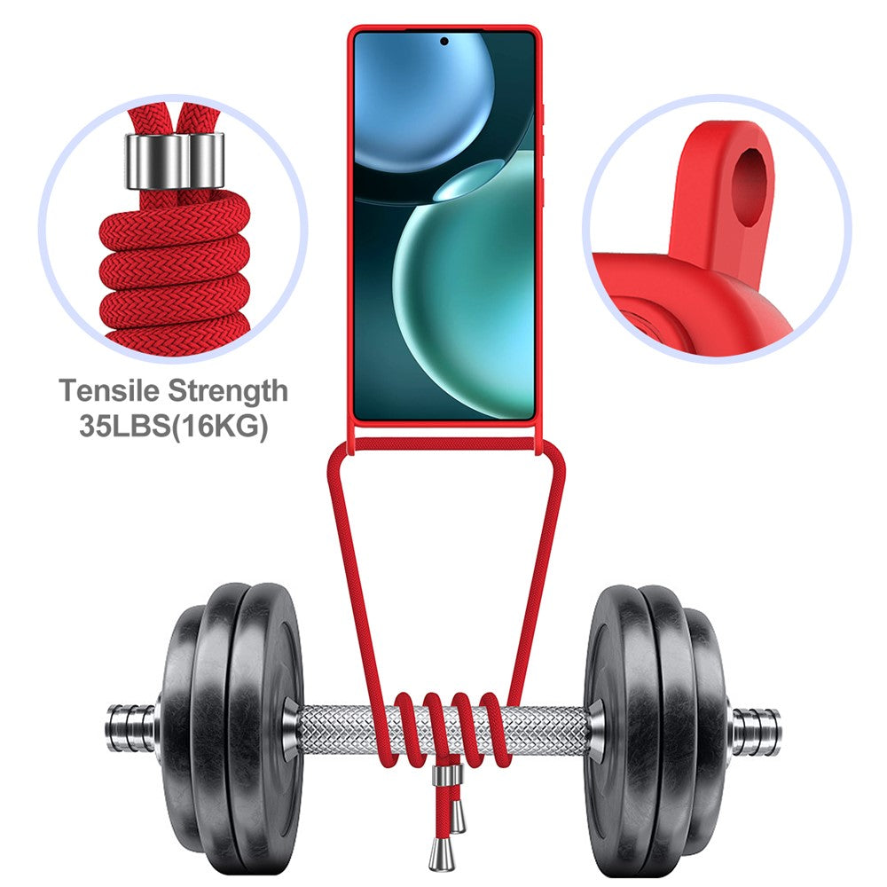 For Samsung Galaxy S25 Ultra Case Liquid Silicone Card Holder Back Phone Cover with Lanyard