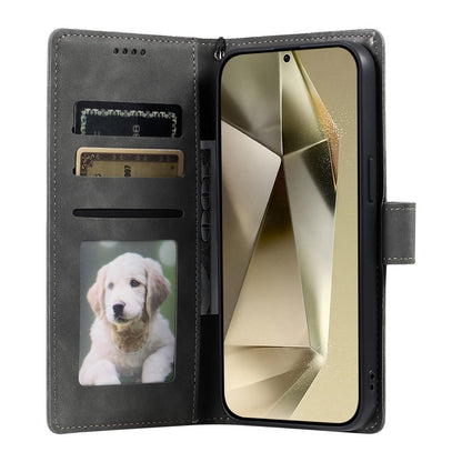 Style 018 For Samsung Galaxy S25 Ultra Case Imprinted Totem Skin Feel Wallet Leather Phone Cover