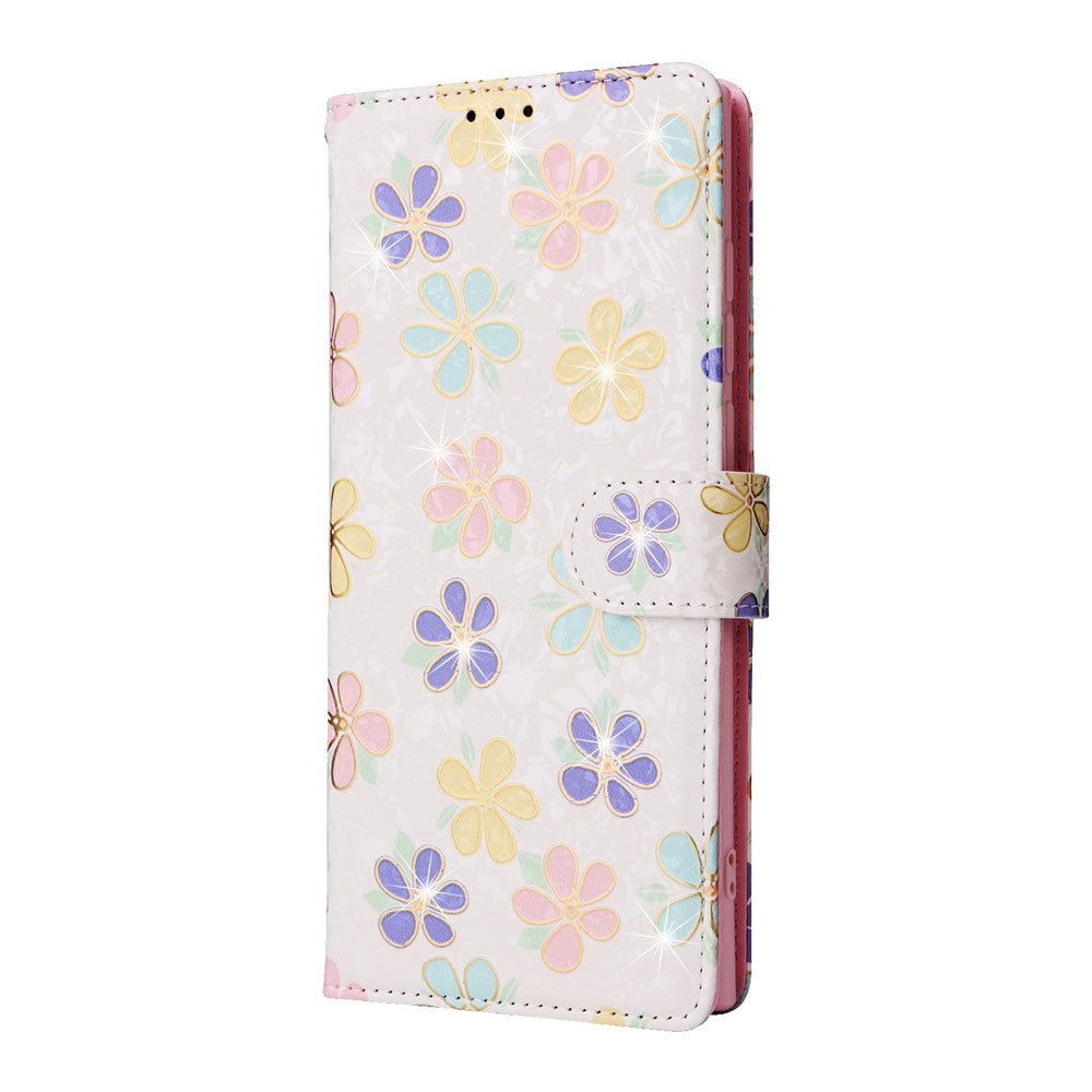 For Samsung Galaxy S25 Ultra Case RFID Blocking Flower Leather Phone Cover