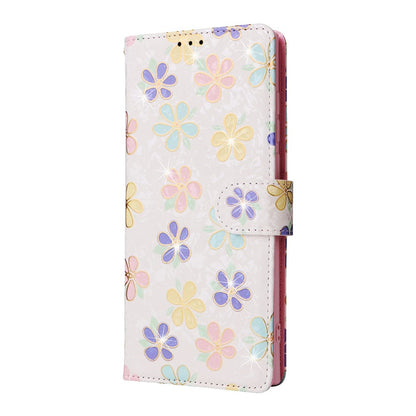 For Samsung Galaxy S25 Ultra Case RFID Blocking Flower Leather Phone Cover