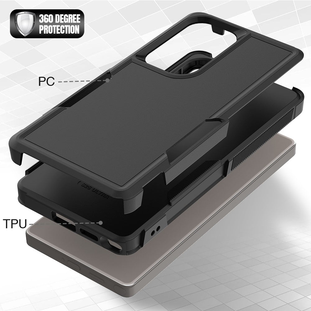 For Samsung Galaxy S25 Ultra Case 2-in-1 PC+TPU Shockproof Phone Cover