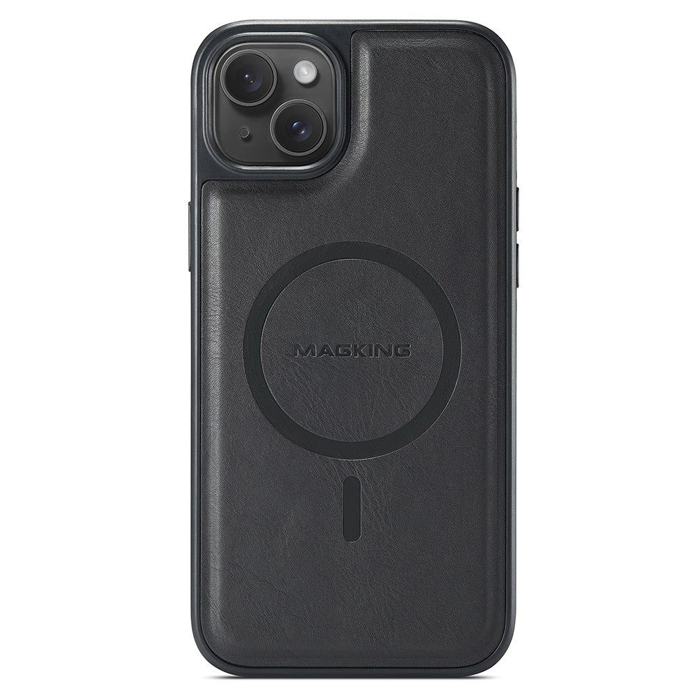 MAGKING K1 Series For iPhone 14 Magnetic Case PC+TPU+PU Leather Phone Cover