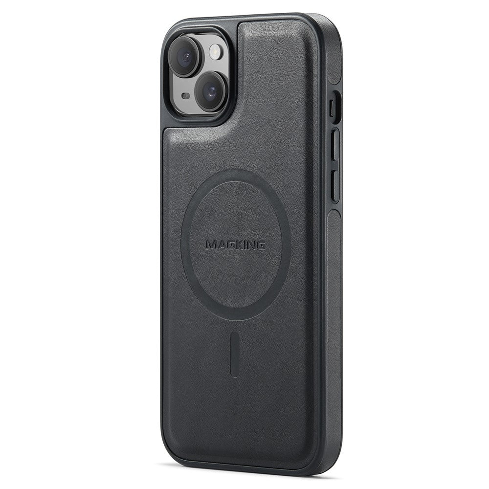 MAGKING K1 Series For iPhone 14 Magnetic Case PC+TPU+PU Leather Phone Cover