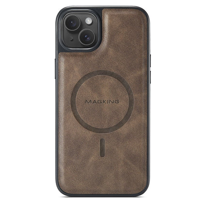 MAGKING K1 Series For iPhone 14 Magnetic Case PC+TPU+PU Leather Phone Cover