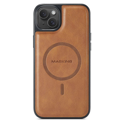 MAGKING K1 Series For iPhone 14 Magnetic Case PC+TPU+PU Leather Phone Cover