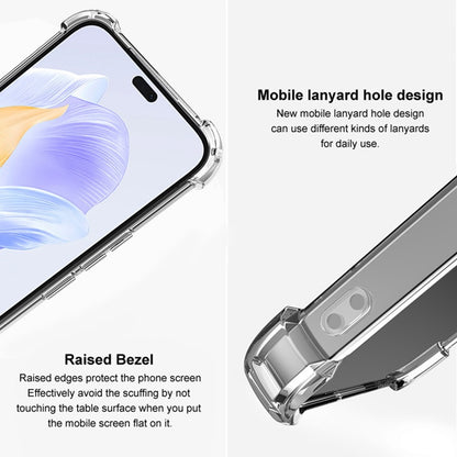 IMAK UX-4 Series For iPhone 15 Case Straight Frame Four Corner Shockproof Clear TPU Cover