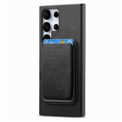 For Samsung Galaxy S25 Ultra Case Detachable Magnetic Card Bag Leather Phone Back Cover