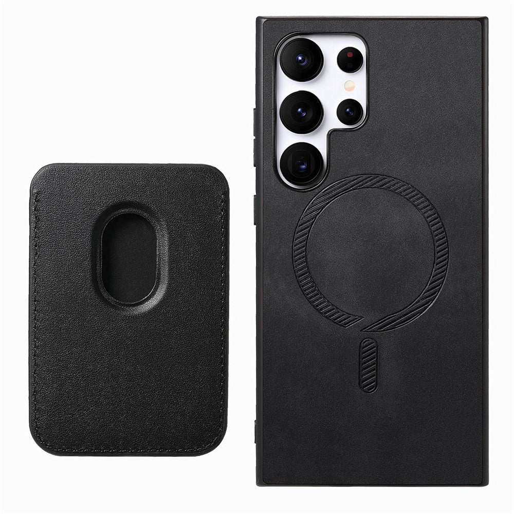 For Samsung Galaxy S25 Ultra Case Detachable Magnetic Card Bag Leather Phone Back Cover