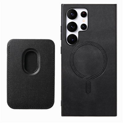 For Samsung Galaxy S25 Ultra Case Detachable Magnetic Card Bag Leather Phone Back Cover