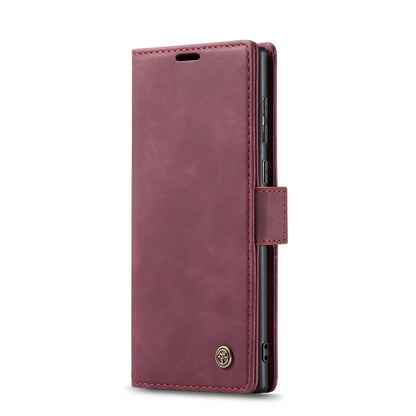 CASEME 013 Series For Samsung Galaxy S25 Ultra Case Card Holder Stand Leather Phone Cover