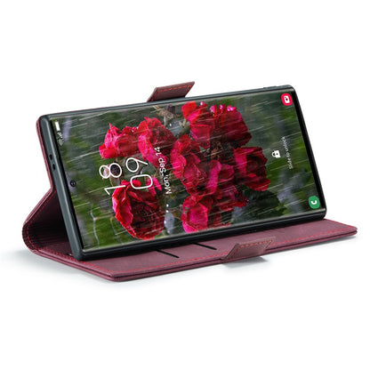 CASEME 013 Series For Samsung Galaxy S25 Ultra Case Card Holder Stand Leather Phone Cover