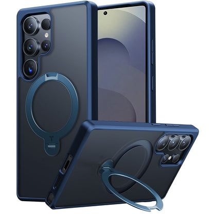 TORRAS Ostand Q3 Spin Series For Samsung Galaxy S25 Ultra Case Magnetic Rotating Kickstand PC+TPU Phone Cover
