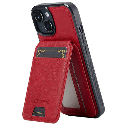 LC.IMEEKE L3 For iPhone 15 Magnetic Case Detachable Card Holder Leather+TPU Mobile Cover