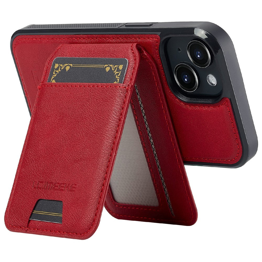 LC.IMEEKE L3 For iPhone 15 Magnetic Case Detachable Card Holder Leather+TPU Mobile Cover