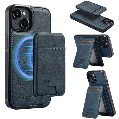 LC.IMEEKE L3 For iPhone 15 Magnetic Case Detachable Card Holder Leather+TPU Mobile Cover
