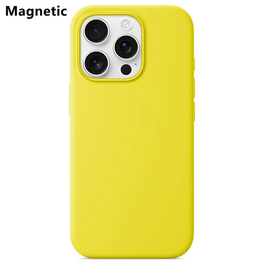 For iPhone 16 Pro Max Compatible with MagSafe Liquid Silicone Phone Back Cover (No Logo)