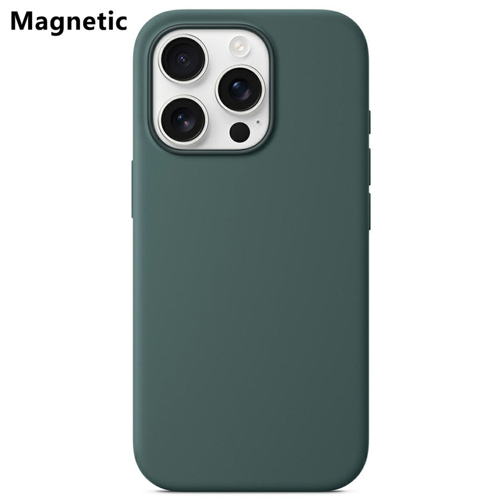 For iPhone 16 Pro Max Compatible with MagSafe Liquid Silicone Phone Back Cover (No Logo)