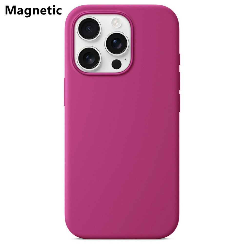 For iPhone 16 Pro Max Compatible with MagSafe Liquid Silicone Phone Back Cover (No Logo)