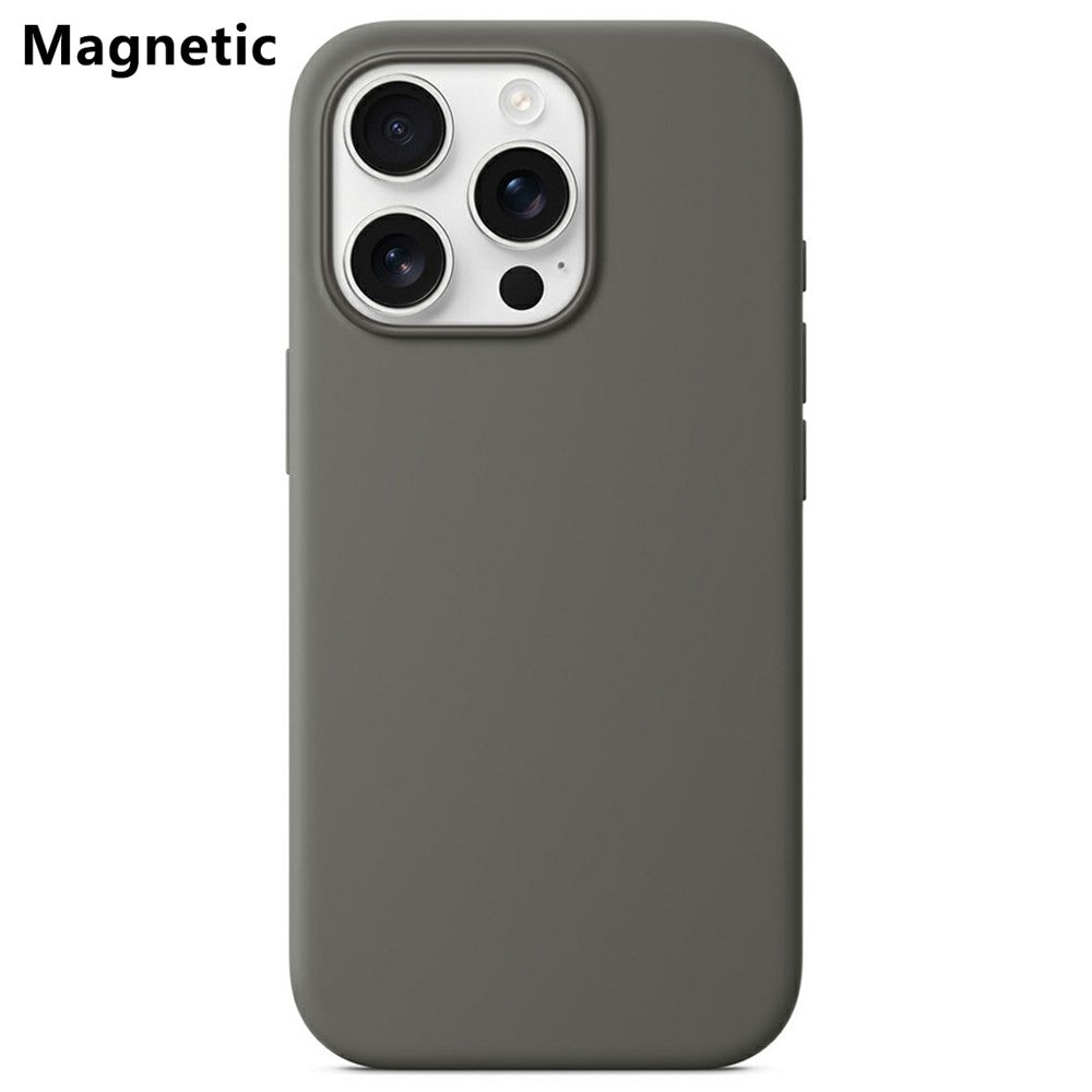 For iPhone 16 Pro Max Compatible with MagSafe Liquid Silicone Phone Back Cover (No Logo)