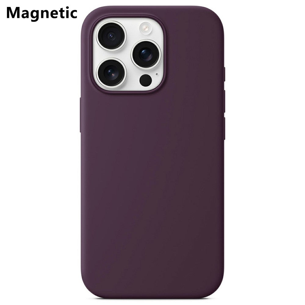 For iPhone 16 Pro Max Compatible with MagSafe Liquid Silicone Phone Back Cover (No Logo)